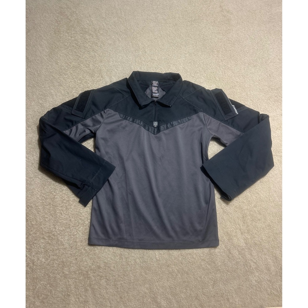 Dye Precision Tactical 1/4 Zip Long Sleeve Men's S/M Black Gray Padded Shoulders